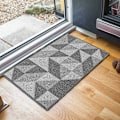 Miniatyrbillede 4 af 5: Skridsikker Indendørs Dørmatte 60x90 cm Blød Dørmatte Maskinvaskbar Absorberende og Holdbar Grå Udendørs Dørmatte til Entré, Trapper, Gang, Have - Gra