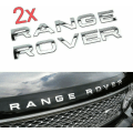 Pikkukuva 4 / 5: Chrome Range Rover -etumaski, konepellin merkki, konepellin ja takaluukun kirjaimet (2 kpl)
