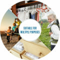 Miniatyrbilde 5 av 5: Vakuumklær Oppbevaringspose 10 Transparent Dobbel Glidelåspose Blå