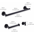 Miniatyrbillede 2 af 5: by Amazon Sort af Badeværelsestilbehør i Sort 3 Dele Håndklædeholder Toiletpapirholder Frakkeholder Væghængt 304 Rustfrit Stål Mat Sort, LA20BKDG-32-DENU