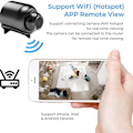 Miniatyrbilde 3 av 5: Trådløst skjult kamera, Mini WiFi-kamera 1920x1080P, Barnevakt-kamera for hjemme sikkerhet (kamera med 128 GB minne) - RWInnendørs/utendørs overvåkingskamera