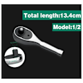 Miniatyrbillede 4 af 5: Mini Ratchetnøgle 1/4 Tommer 3/8 Tommer 1/2 Tommer 72 Tænder Nøgle Bærbare Momentnøgler Stiknøgle Ratchetnøgle Håndværktøj