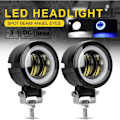 Miniatyrbilde 4 av 5: 2 stk motorsykkel LED arbeidslys LED frontlys 20W tåkelys med blenderåpning bil LED engeløye spotlight