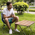 Miniatyrbild 4 av 5: Fällbar campingstol Ultralätt aluminium fällbar stol Kompakt bärbar fällbar stol Fiske stol för utomhusvandring upp Blå-Fei Yu