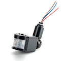 Miniatyrbild 1 av 5: LED-ljusrörelsesensorbrytare PIR-infraröddetektor Automatisk rörelsedetektor Automatisk på/av Utomhus, AC85-265V Svart