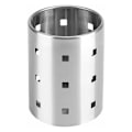 Miniatyrbillede 1 af 4: Rustfrit stålbestik dræner køkkenredskabsholder bestikkurve arrangører rund opbevaringshylde til skeer knive gafler (M)-Fei Yu