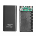 Pikkukuva 1 / 5: 18650-akkupankin kotelo 5V 2.1A LCD-näyttö 20000MAh virtalähde 6X18650-akulle DIY-virtapankkikotelo (musta)
