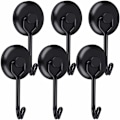 Pikkukuva 1 / 5: Tehokas Magneeti Koukku 14 kg 20D Magneettinen Koukku Jääkaappi Musta Neodyymi Kääntyvä Magneeti Magneettinen Koukku Magneettiset Koukut Keittiön Käsipyyhkeiden Lautaan 6kpl