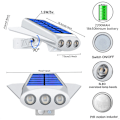 Miniatyrbilde 2 av 5: Solcelledrevet vegglampe for hage, utendørs, vanntett solcelle-LED-lampe med bevegelsessensor, 2200 mAh, 2 moduser, sikkerhet for gårdsplass, varmt hvitt skall
