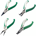 Miniatyrbilde 1 av 5: 4 stk Mini Circlip Tangsett, Heavy Duty Ekstern/Intern Circlip Tang med Rett/Bøyd Kjeve for Fjerningsringfjerner