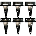 Miniatyrbilde 1 av 5: Heavy Duty T Hinge, Barn Hinge, Fence Hinge, Rust Proof Forged Door Hinge, Alle Størrelser, Svart (6 stk, 4 tommer)