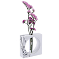 Miniatyrbillede 1 af 5: Håndlavet blækeffekt design bud vase og poleret og glat dekoration og midtpunkt (firkantet)