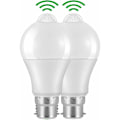 Miniatyrbild 2 av 5: B22 Bajonett LED Rörelsesensor Ljuskälla, 12W, 1020lm, Kallt Vitt 6000K, CIR 85, IP42 Vattentät Energisparande, Icke-Dimbar, Rörelsesensor Glödlampa(2pc