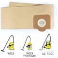 Miniatyrbilde 1 av 5: 5 stk støvsugerposer, for Karcher WD3, WD 3 Premium, WD3200, WD3500P, A2204, A2204, A2534, SE4001, KAR69591300