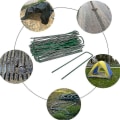 Miniatyrbillede 3 af 3: Have Staples U-formede stålpinde Jordspyd Pegs Spikes, 20 stk.