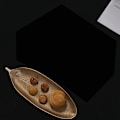Miniatyrbillede 3 af 5: Nordisk Dekorativ Bakke Guld Blade Form Serveringsbakke Palet Frugt Snack Fad Bord Opbevaringsarrangør ()