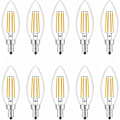 Pikkukuva 1 / 5: Pienet ruuvattavat LED-lamput, 10 kpl E14 Kynttilälamput himmennettävät, Lamput 40W E14/SES vastaavat, 220V, Lämmin valkoinen 2700K, FanciBuy