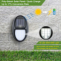 Miniatyrbillede 5 af 5: Udendørs Solcellelampe, 2 pak 10 LED Solcelle Vægl lampe Led, IP65 vandtæt solcelle udendørs belysning med skumrings sensor til terrasse, have, gård, trapper [