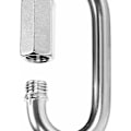 Miniatyrbilde 3 av 5: 2x skruekobling - nødkjedeledd 10 mm - karabinkrok med skrulås - karabinkrokmateriale - kobling - rustfritt stål 304 (2 stk. - 10 x