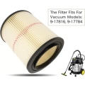 Pikkukuva 4 / 5: 9-17816 Suodatin Craftsman Shop VAC -imurille, 917816 Punainen raitainen suodatin Märkä-/kuivailmasuodattimen vaihto-osat 5 gallonan ja suuremmille imureille Lisävarusteet 9 1