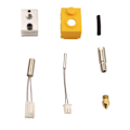 Miniatyrbillede 4 af 5: 3X 3D Printer Dele Extruderhoved Hotend Dyses Termistor Opvarmningsstang Blok Artillery Hornet Silikonvarmer og Ærme