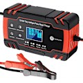 Miniatyrbillede 1 af 5: 12V/24V 8A Intelligent Batterilader, Batterilader Vedligeholdelse og Automatisk Reparation Bærbar Funktion med LCD-Skærm, til Bil Motorcykel Lastbil