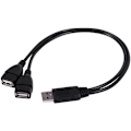 Pikkukuva 3 / 5: Usb 2.1A -urosliitin 2 Usb -kaksoisvirtajohdon sovitin