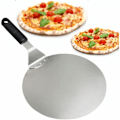 Miniatyrbilde 2 av 5: Rund pizzaskall i rustfritt stål med sklisikkert håndtak, ideell for kaker, pizzaer, paier, Sunny
