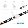 Miniatyrbillede 2 af 5: 50 stk. RGB LED-strip lysforbindelser 4-bens LED-strip loddefri adapter terminalforlængelse 10mm