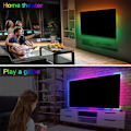 Miniatyrbild 4 av 5: LED-ljus med färgväxlande musiksynkronisering RGB-lampor 44 infraröd fjärrkontroll LED-lampor för fest 5M