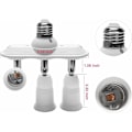 Miniatyrbilde 3 av 5: 3 i 1 E27 horisontal konverteradapter designet 360 graders justerbar 180 graders fleksibel og lett sokkelsplitter