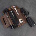 Miniatyrbild 4 av 5: EDC läderhölster, multifunktionellt PU-läder EDC-verktygshölster för att organisera verktyg (brunt)-
