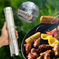 Miniatyrbillede 5 af 5: Rund Grill Røg Generator Rør Af Rustfrit Stål Træ Pellets Røger Udendørs Køkken Tilbehør - Rund Sektion