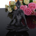 Miniatyrbilde 2 av 5: Skulptur, Keramisk Figur Jente, Yoga Positur Svart Modell Kvinne Statue Statuett Figurer Ornamenter - 1