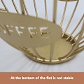 Miniatyrbilde 5 av 5: Kaffe Frukt Kapsel Oppbevaringskurv Kaffe Podd Koppholder og Organizer for Cafe Hotell Gull