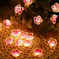 Pikkukuva 5 / 5: LED-kirsikkapuun valot, kirsikankukka valosarja, kukkavalosarjat, vaaleanpunaiset kirsikkavalosarjat juhliin, lomaan, häihin, syntymäpäivään, tunnelmaan (2M)