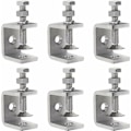 Miniatyrbillede 1 af 5: Rustfrit Stål C-Klemme, Justerbar Heavy Duty U-Formet Klemme med Bred Kæbeåbning, 6 stk. Fastgørelsesværktøjer til DIY Træbearbejdning, Svejsning, Kabinetsfremstilling
