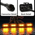 Miniatyrbilde 3 av 5: 4 stk LED Front Grill Lys For Off Road 2020 2021 Ekstern Grill Lampe, Gult Lys