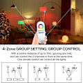 Miniatyrbillede 4 af 5: LM091 4-Zoners 2.4G RF Fjernbetjening Kompatibel med RGBW CCT RGB LED Dimmer Controller Touch Screen 4 Kanaler