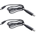Pikkukuva 1 / 5: 2X USB DC 5V - 12V 2,1 mm x 5,5 mm Moduulimuunnin Urosliitin Barrel Jack Kaapelin Pistoke