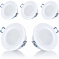 Miniatyrbillede 1 af 4: 5 stk LED Indbyggede Badeværelsesspots IP44 230V Ultra Tynde 5W Varmt Hvidt Koldt Hvidt Rundt Hvidt Badeværelseslys, Åbningsdiameter: 75-80mm [Classe