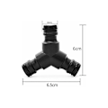 Miniatyrbillede 3 af 5: Plastik Snap-on Slangedeler (3-vejs) Y Hanhave Slangekobling Y Fitting 2-pak