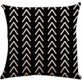 Miniatyrbild 5 av 5: Kuddfodral Set om 4, Modern Soffa Kuddfodral, Dekorativt Utomhus Linne Kuddfodral för Soffa Säng Bil (Svart, 5050cm, Set om 4)-DENUO