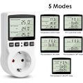 Miniatyrbillede 4 af 5: 230V Temperaturregulator Stikkontakt med Sensor Digital Termostat Stikkontakt LCD Display Temperaturkontakt med Timer Velegnet til Køleskab Opvarmning