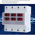 Miniatyrbild 4 av 5: Trefas DIN-skena Voltmeter, AC 390-500V Trefas DIN-skena Voltmeter Amperemeter Automatisk Överspänning och Överströmsskydd Multi-Tester, Mul