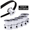 Miniatyrbillede 3 af 5: 5 stk. 20 Tands 10 mm Bredde Aluminium Legering Timing Belt GT2 Trinse Passer til CR10 CR6 SE 3D Printer (8 mm Hul)