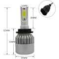 Miniatyrbild 4 av 5: 2 x D2s D4s T2 LED-strålkastarkit med diamanthvitt ljus, Carauto körstråle 6000k