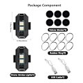 Miniatyrbilde 4 av 5: LED Strobe Drone Lys 7 Farger USB Lading Nattlys for Air 2S/Mini 2/Sykkel/Smuss Sykkel/Bil/Motorsykkel, 2PCS