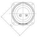 Pikkukuva 4 / 5: 2 kpl 1,5 tuuman kaiutin 4Ω 5W 40 mm basso multimediakaiutin DIY ääni minikaiutin kiinnitysreiällä