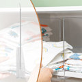 Miniatyrbillede 3 af 5: Transparent skillevæg til organisering af soveværelse, køkken og kontorhylder (2 stk.)